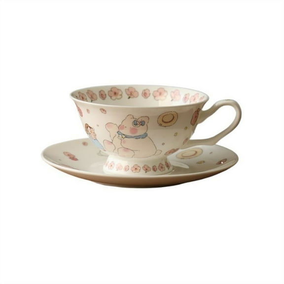 Bone China Coffee Cups and Saucers Fashion Light Luxury British Afternoon Tea Set Saucer Creative Tea Cups
