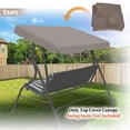 thumbnail image 1 of Sunrise 65"x45" Outdoor Patio Swing Canopy Replacement Cover, Taupe (Cover Only, Frame not Included), 1 of 3