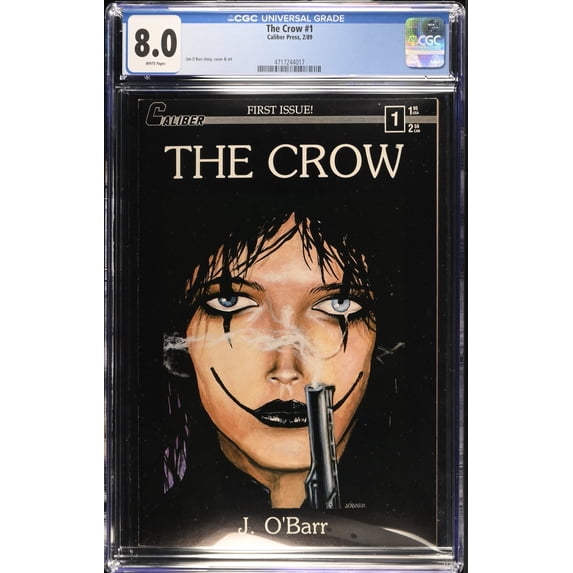 Crow (1989) #1 CGC VF 8.0 1st Print Caliber Press! James OBarr Cover Art! Comic Book