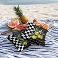 thumbnail image 5 of Hello Summer Lemons Outdoor Pillow Covers Pack of 2 Farmhouses Fruits Black White Checkered Waterproof Throw Pillow Covers Decorative Cushion Cases for Patio Garden Tent Balcony Couch 16x16 inch, 5 of 9