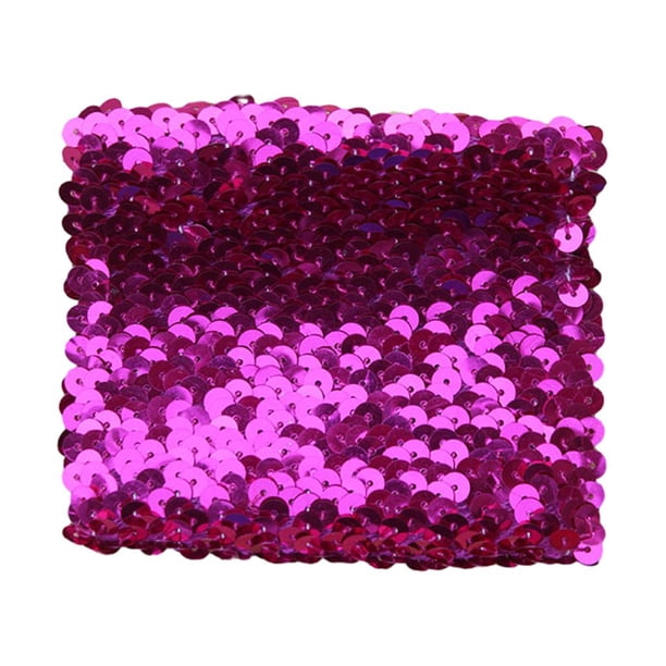 Qarigey Guante brillante con lentejuelas, ligero y portátil, cómodo de llevar, calentadores de brazos con lentejuelas Accesorios de disfraces Rosa roja