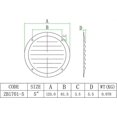thumbnail image 3 of 5" Round Louvered Vent, 316 Stainless Steel Marine Boat Vent Cover, 2pcs, 3 of 5
