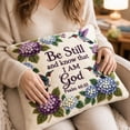 thumbnail image 6 of Throw Pillow Cover Embroidered Hummingbird Hydrangea Decorative Pillow | Spring Decor for Home | Living Room Decor | Purple and Blue Floral Accent, 6 of 7