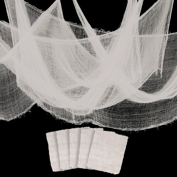 COSTYLE 5 PCS Halloween Creepy Cloth Scary Spooky Cloth for Halloween Party Decoration, White