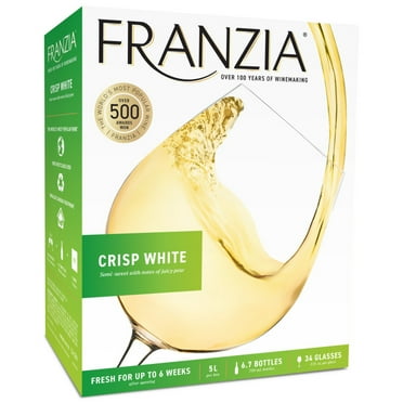 Franzia Crisp White Wine, 5 L Bag in Box, 9% ABV
