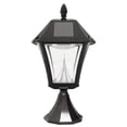 thumbnail image 2 of Gama Sonic GS-105FPW-BW Baytown II, Outdoor Solar Light and 3" Pole Pier & Wall Mount Kits, Lamp Only, Bright White LED, Black, 2 of 8