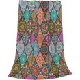 thumbnail image 2 of Boho Blanket Soft Cozy Fleece Collage Bohemian Throw Blankets for Couch Flannel Comfy Warm Blankets for Winter Women Men Adults Lightweight Microfiber Decorative Blanket 50x60 Inches (zzz), 2 of 6