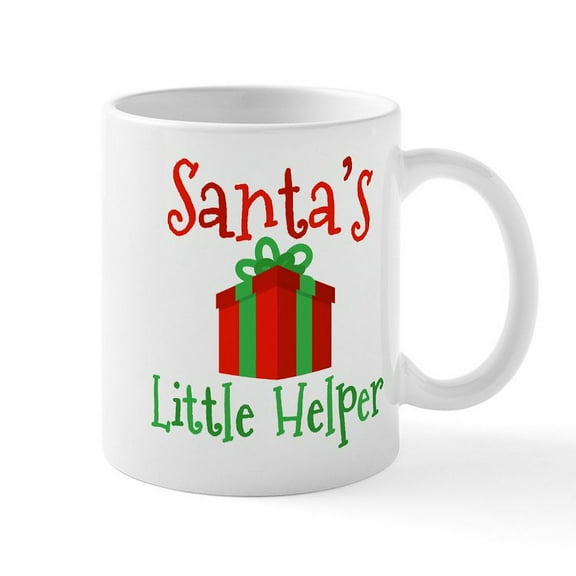 CafePress - Santa's Little Helper - 11 oz Ceramic Mug - Novelty Coffee Tea Cup