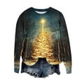 thumbnail image 5 of Elvqul Womens Tops Shirts Christmas Long Sleeve Funny Crewneck Tops for Women, 5 of 6
