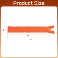 thumbnail image 2 of Uxcell 2Pcs Sewing Jacket Zippers 9 inch Resin Coats Replacement Coil Zipper for DIY Craft Bag Garment Home Textile Clothes,  Orange Red, 2 of 7