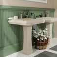 thumbnail image 3 of Apex 26.38 in. W. x 19.69 in D Bone Vitreous China Rectangular Pedestal Combo Bathroom Sink with 1 Faucet Hole, 3 of 14