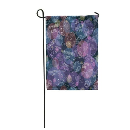 Colorful Sea Bubbles (LADDKE Sea Life of Colorful Bubbles Fish Turtle Shell Seawee D Garden Flag Decorative Flag House Banner 28x40)