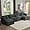 Grey, variant on Tabaray Modular Sectional Sofa, U Shaped Corduroy Upholstered Cloud Couch with 2 Ottomans, 4 Seater Comfy Sleeper Deep Seat Sofa for Living Room, Apartment, Studio, Office  Grey