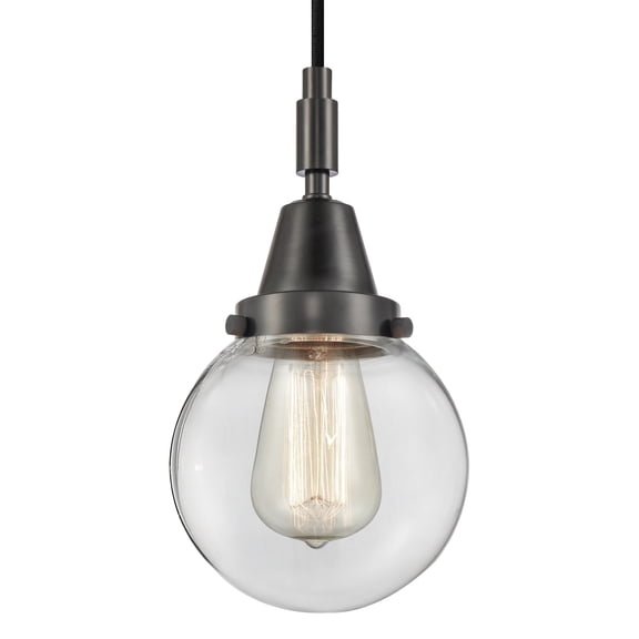 Innovations Lighting 447-1P-G202-6 Beacon 6" Wide Mini Pendant - Black