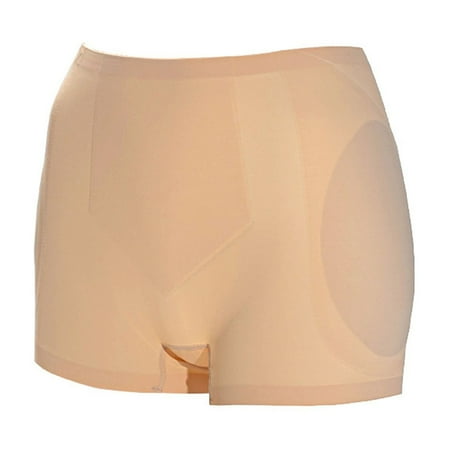 Seductiva Clearance Women s Cotton Brief Underwear Ladies  Solid Color Flat Angle Buttock Lifting Artifact Buttock Latex Pad Buttock Shaping High Waisted