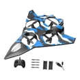 thumbnail image 4 of Avión de control remoto, avión de combate, modelo de helicóptero, avión de ala fija, fácil de usar. Azul con 2 pilas, 4 of 9