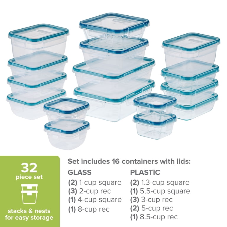 Snapware Total Solution Glass & Plastic 32-pc Set