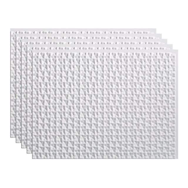 FASÄDE Terrain Matte White 18in x 24in Decorative Vinyl Backsplash Panel (5 Pack)