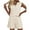 Beige, variant on VDJ Women 2 Piece Short Sets Zip Up Collared Tank Tops Drawstring Shorts Sleeveless Outfits with Pockets Pink Sweatsuits Sizs XL