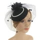 thumbnail image 5 of Fascinators Sombrero Hilo BLESIY Disfraz Flor Diadema Boda Banquete Cosplay Negro Sombrero Tocado, 5 of 6