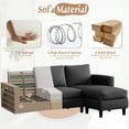 thumbnail image 3 of Sobaniilo Sectional Sofa Free Combination Sectional Couch Small L-Shaped Linen Fabric Sofa for Living Room(Black), 3 of 8