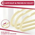 thumbnail image 6 of Lux Decor Collection Velvet Clothing Hangers 30 Pack, Non-Slip Space Saving, Ivory, 6 of 10