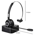 thumbnail image 2 of Compatible con PC y teléfono, cancelación de ruido con IA, base de carga, auriculares inalámbricos superligeros para centros de llamadas Crystal Clear, 2 of 8