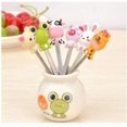 thumbnail image 1 of Fourchette à Fruits, Ensemble Mignon de 6 Fourchettes à Fruits avec Support en Acier Inoxydable pour Enfants Maison, 1 of 5