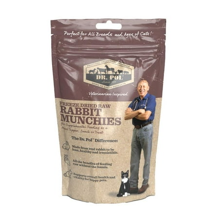 UPC: 0899623003655 | Dr. Pol Freeze Dried Munchies Rabbit Cat Treat and Meal Topper