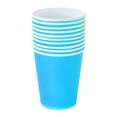 thumbnail image 1 of Naiovety 50x vasos desechables no tóxicos, vasos de papel de fiesta de línea suave resistentes a desgarros de calidad alimentaria, vasos para Mostrada lago azul, 1 of 6