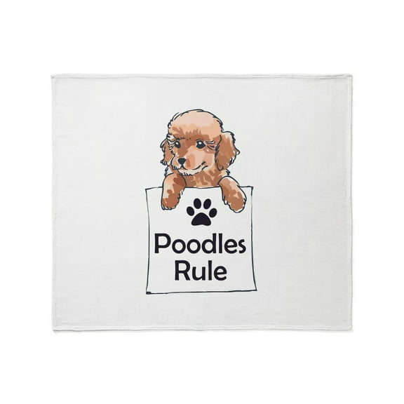 CafePress - POODLES RULE Throw Blanket - Soft Fleece Throw Blanket, 50"x60" for All Ages