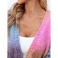 thumbnail image 4 of Womens Long Sleeve Sweater Casual Knit LightWeight Spring Summer Clothing Multicolor Top Purple S, 4 of 5
