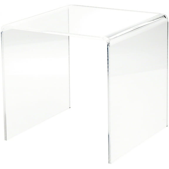 Plymor Clear Acrylic Square Display Riser, 9" H x 9" W x 9" D (1/4" thick)