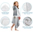 thumbnail image 7 of Gray Christmas Gnome Village Pattern Hooded Bath Towel，60"x35" for Ages 3 To 12 Kids, Quick Dry Lightweight Soft Microfiber Hood Beach Towel Cover Up for Kids, 7 of 7