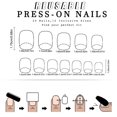 thumbnail image 3 of 24x Valentines Day Full Covers False Nails French Tip Short Square on Nails Heart Acrylic Nails, 3 of 8