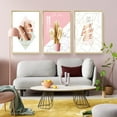 thumbnail image 2 of Full House 3 Panels Framed Canvas Wall ArtOil Paintings - Pink Memory Gift - Aesthetic Prints for Living Room Bedroom Office, 2 of 5