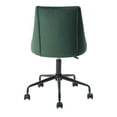 thumbnail image 3 of FurnitureR Chaise de Bureau Pivotante Réglable en Velours Moderne Vert, 3 of 8