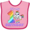 thumbnail image 3 of Inktastic It's My 1st Birthday Unicorn Boys or Girls Baby Bib, 3 of 4
