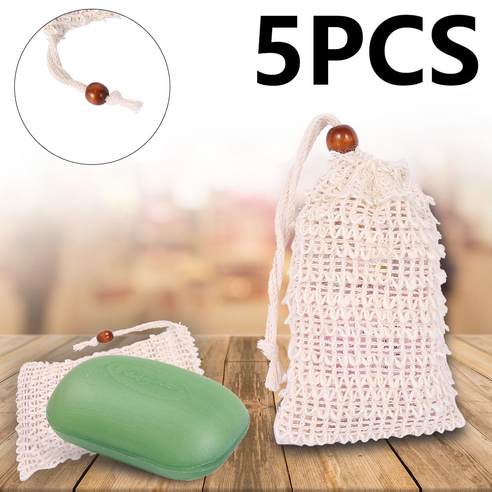 5/10 PCS Natural Soap Protectie Exfoliating Soap Saer Bag Net Mesh Exfoliator Foaming Pouch