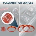 thumbnail image 3 of Cubierta de perilla de clima de aire acondicionado Unique Bargains para el interior del Subaru Forester 19-24, aleación de aluminio, naranja, 4 piezas, 3 of 6