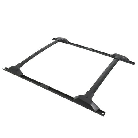 Black Roof Rack Cross Bar with Side Rail Package For 09-17 Chevrolet