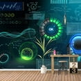 thumbnail image 3 of Idea4wall 6pcs Secitific Mechanical Peel and Stick Wallpaper Removable Wall Murals Large Wall Stickers for Home Decoration, 100"x24", 3 of 5