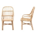 thumbnail image 4 of Bali & pari Sumatera Rattan BOHO Dining Chairs, Set of 2, Natural Brown, 4 of 9
