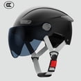 thumbnail image 4 of Casco de seguridad unisex para motocicleta, con una sola lente desmontable, anticaídas y duradero, 4 of 5