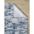 thumbnail image 6 of 3' x 10' Area Rugs, Soft Woven Area Rug, Rectangular Floor Carpet with Rubber Antislip Back for Living Room Bedroom Office, Machine Washable Rugs, Navy Blue, 6 of 6