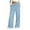 Light Blue, variant on cocolona Womens Wide Leg Jeans Fashion Casual Loose Elastic Waist Drawstring Denim Pants with Pockets