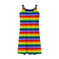 thumbnail image 4 of Vestido de Verano para las Mujeres Impreso sin Mangas Cuello Redondo, Suelto de Rodilla de Longitud Vestido Casual para la Primavera, 4 of 5