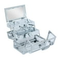 thumbnail image 2 of Impressions Vanity Savvy Slaycube Travel Makeup Case with Mirror (Silver Clear White Marble), 2 of 5