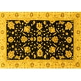 thumbnail image 1 of Ahgly Company Machine Washable Indoor Rectangle Oriental Yellow Traditional Area Rugs, 2' x 3', 1 of 4
