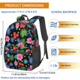 thumbnail image 3 of Pioneer Flower Floral Print Pattern 17" School Backpacks for Teens,Waterproof Oxford Fabric,S-Shape Padded Straps for School,Travel,Hiking,Camping, 3 of 5